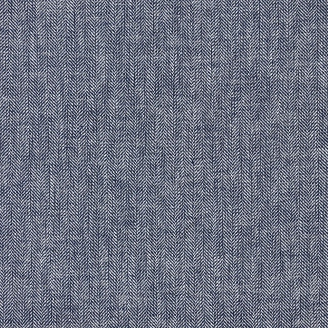 Baumwoll-Leinenstoff mit Fischgrätmuster