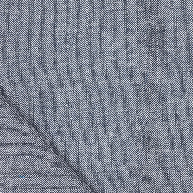 Baumwoll-Leinen Fischgrät