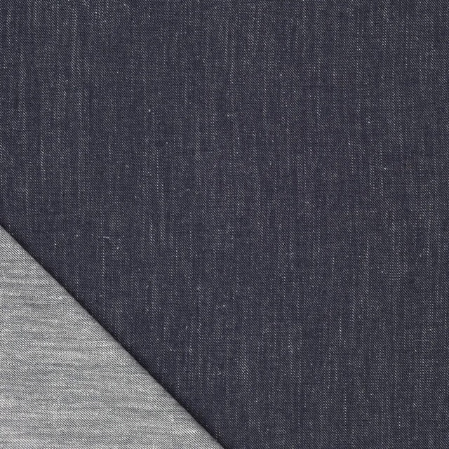 Stretch Denim Leinen Stoff in Blau mit weichem Fall