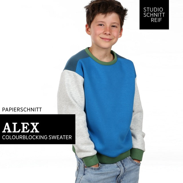 ALEX Colourblocking-Sweater | Papierschnitt