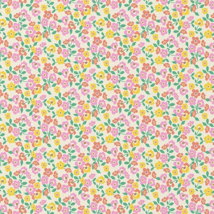 Beschichtete Baumwolle mit buntem Blumenmuster