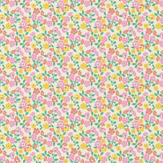 Beschichtete Baumwolle mit buntem Blumenmuster