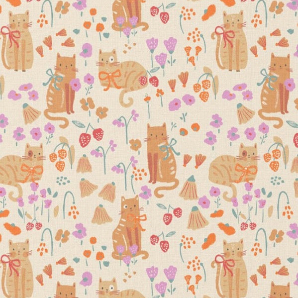 Baumwollstoff mit Katzen