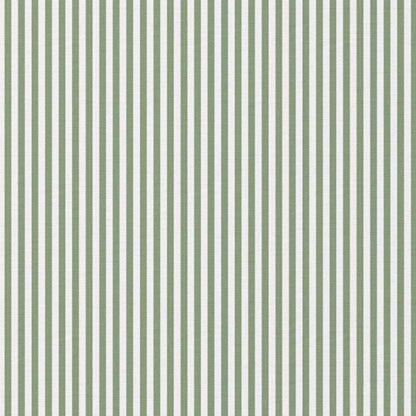 Baumwollstoff mit gleichmäßigen grün-weißen Streifen