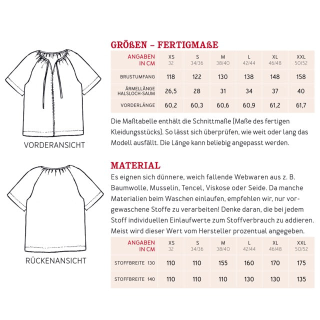FRAU NOOR Bluse | Papierschnitt