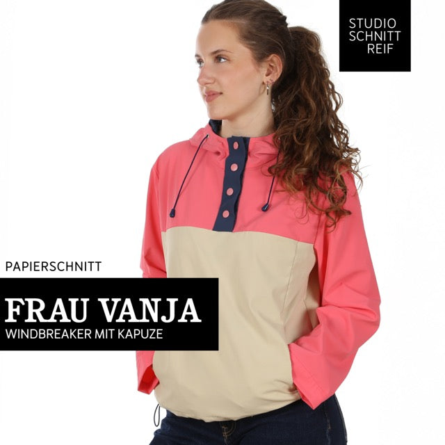 FRAU VANJA Windbreaker mit Kapuze | Papierschnitt