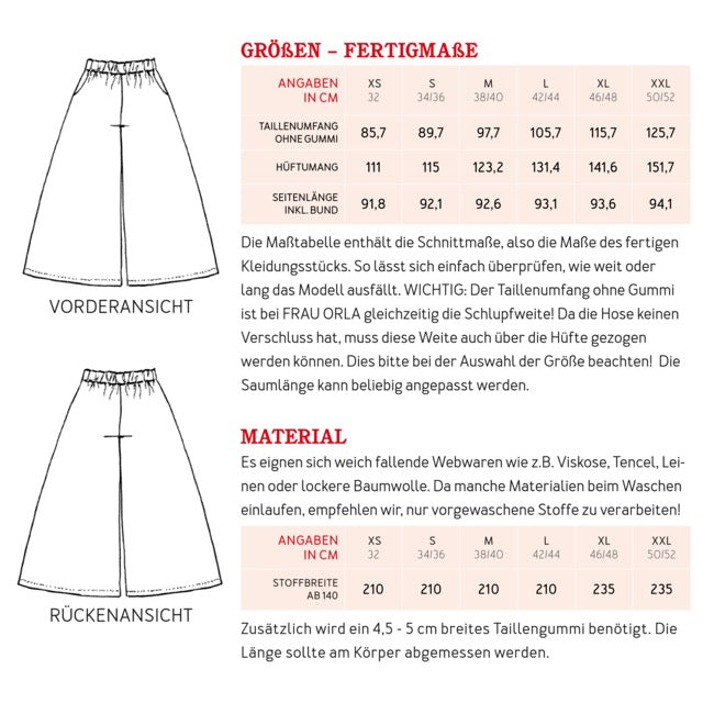 FRAU ORLA weite Hose | Papierschnitt