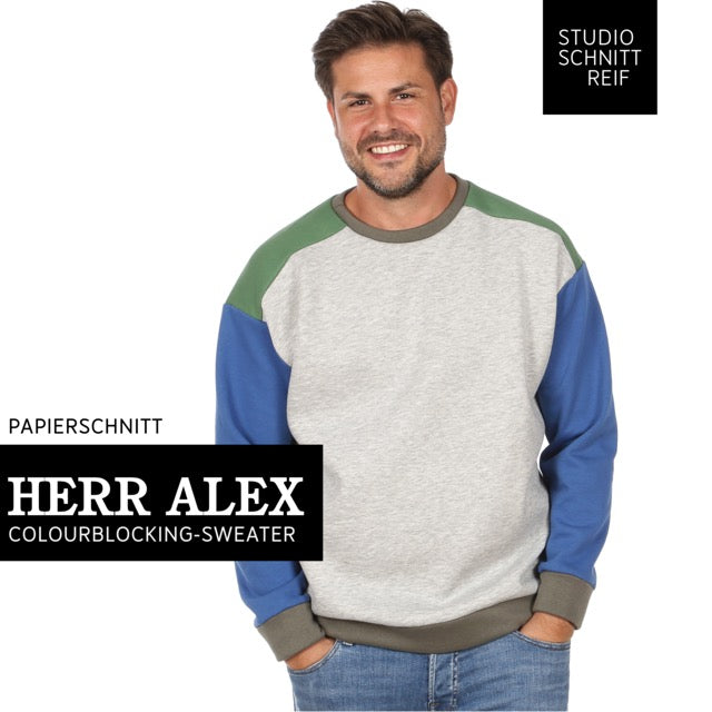 HERR ALEX Colourblocking-Sweater | Papierschnitt
