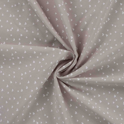 Feines Herzchenmuster auf Baumwoll-Popeline „Mini Heart“