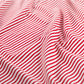 Jersey mit schmalen 3 mm Streifen in Rot-Weiß
