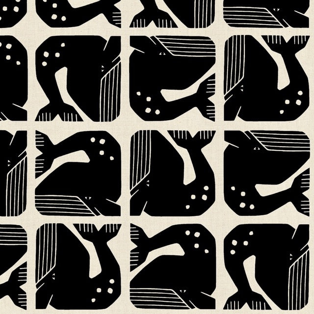 Grumpy Whale Baumwolle von Loes van Oosten