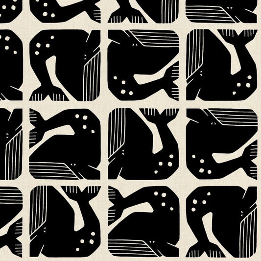Grumpy Whale Baumwolle von Loes van Oosten