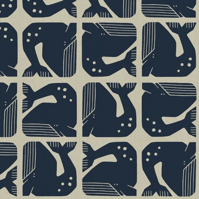 Grumpy Whale Canvas von Loes van Oosten