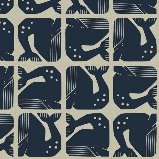 Grumpy Whale Canvas von Loes van Oosten