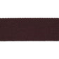 Dunkelbraunes Baumwoll-Taschengurtband 30 mm breit mit stabiler Webstruktur für schmale Schulterriemen.