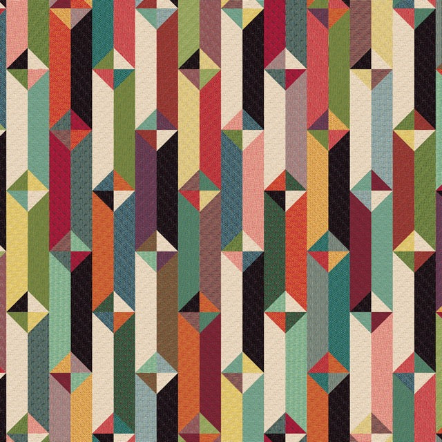 Gobelin Premium Graphic Prism Block mit geometrischem Muster in kräftigen Farben