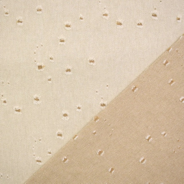 Broken Jeansstoff aus Fibre Mood Ausgabe 38 – leichter Denim in Beige