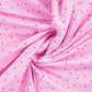 Single Jersey „Herzklopfen“ in Rosa mit kleinen roten Herzen