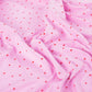 Single Jersey „Herzklopfen“ in Rosa mit kleinen roten Herzen