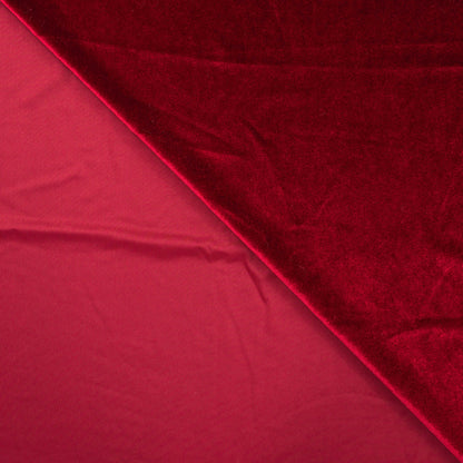 Veloursstoff Samt Kitty rot - kikkomo