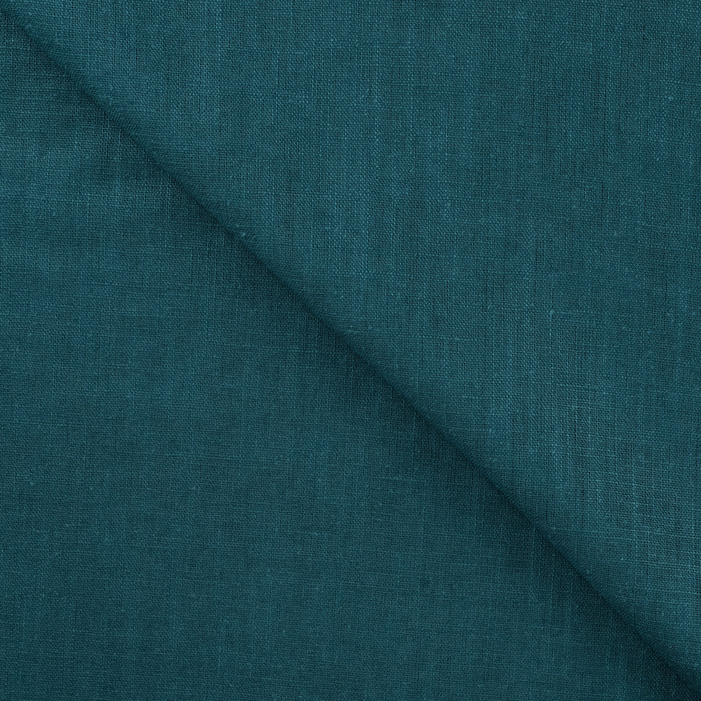 Leinen „Fabrizio“ – 230 g/m², fein strukturiertes einfarbiges Leinen in der Farbe petrol