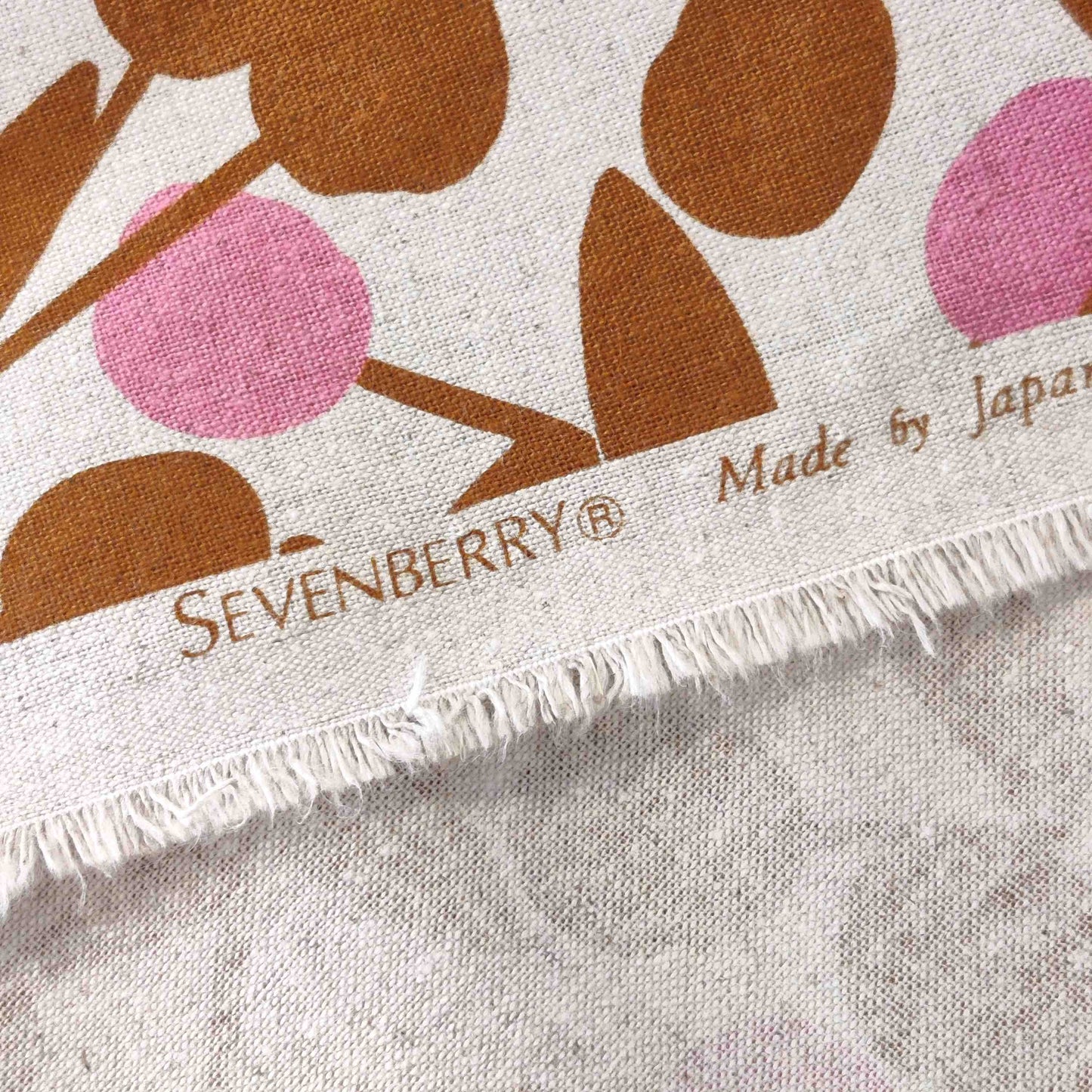Sevenberry Leinen-Baumwollstoff | Grafisches Muster aus Japan