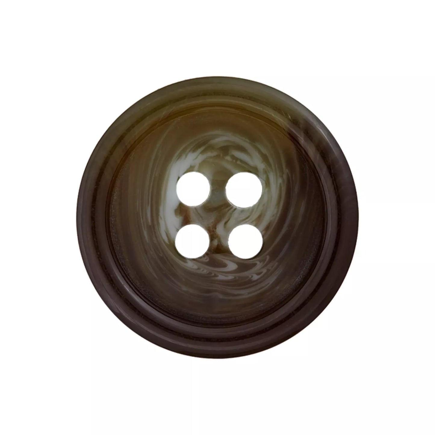 Prym Polyesterknopf 4-Loch mit Rand, 15 und 20 mm