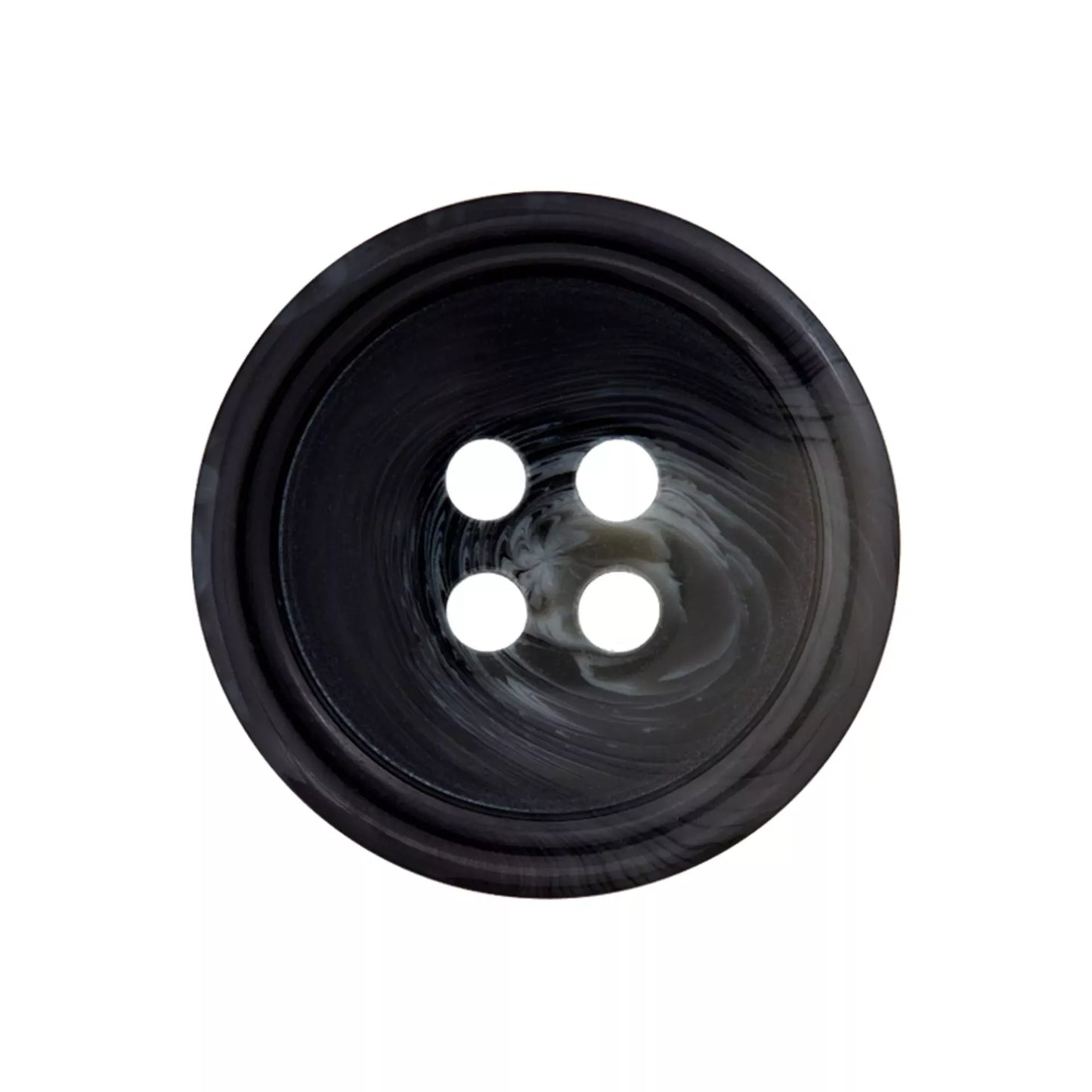 Prym Polyesterknopf 4-Loch mit Rand, 15 und 20 mm