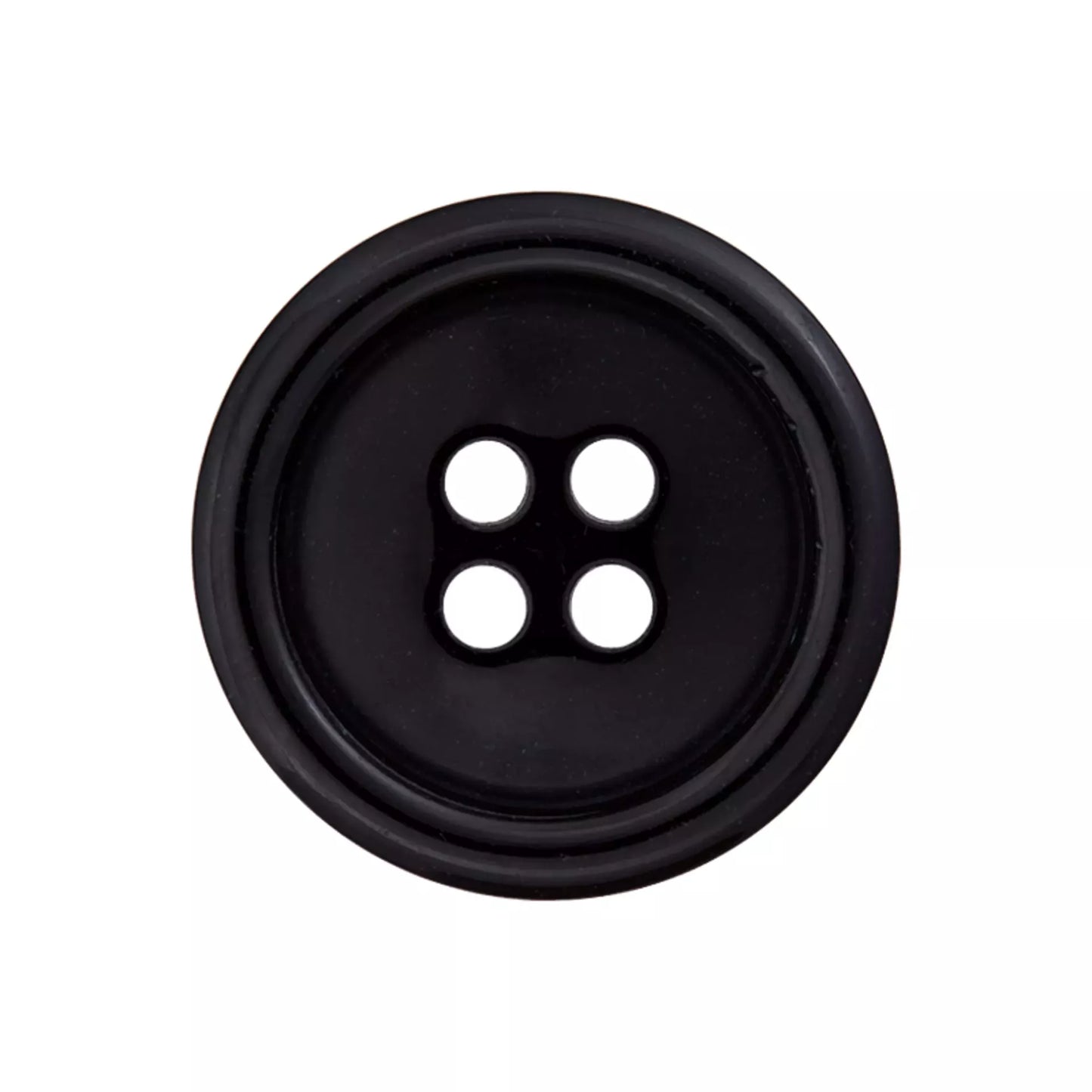 Prym Polyesterknopf 4-Loch mit Rand, 15 und 20 mm