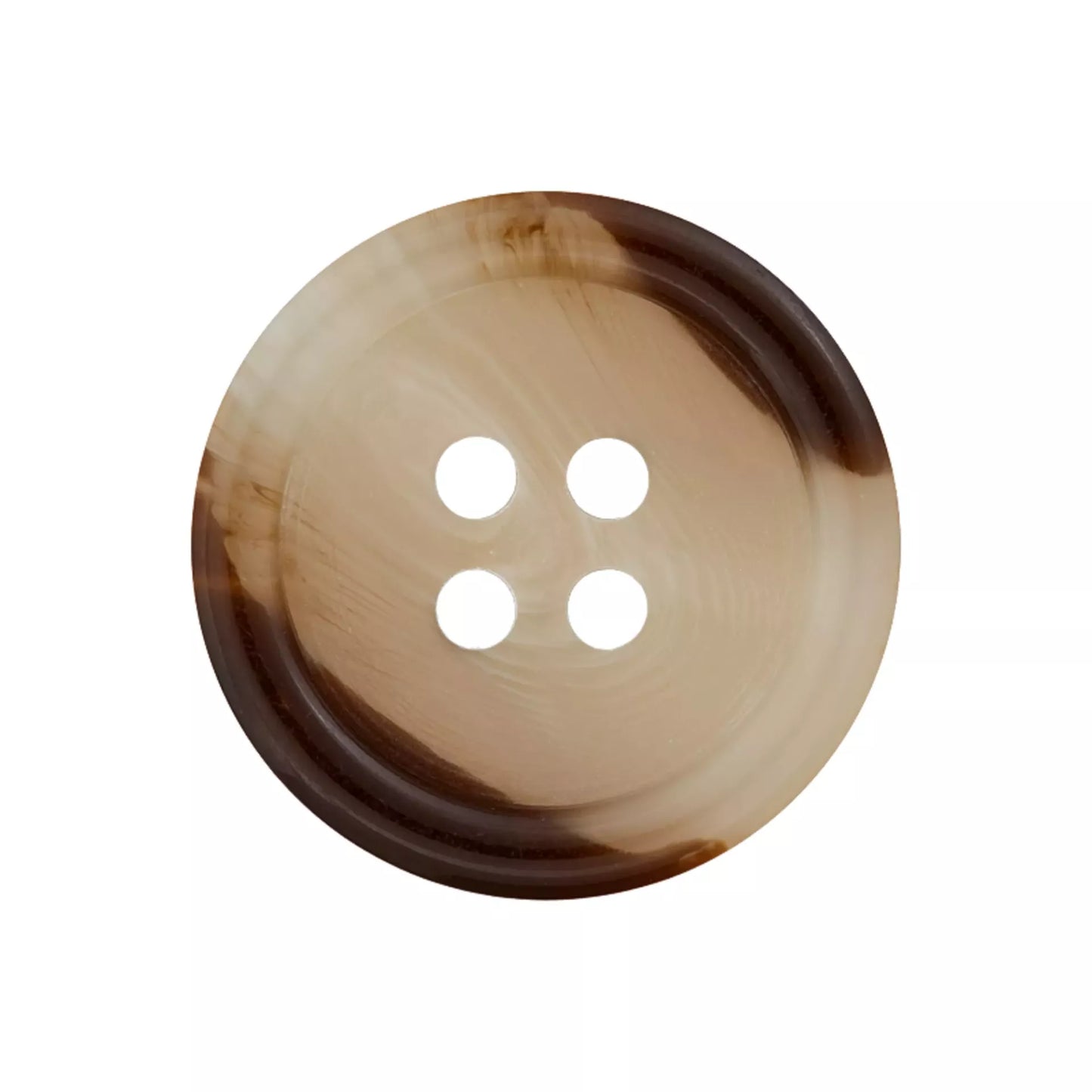 Prym Polyesterknopf 4-Loch mit Rand, 15 und 20 mm