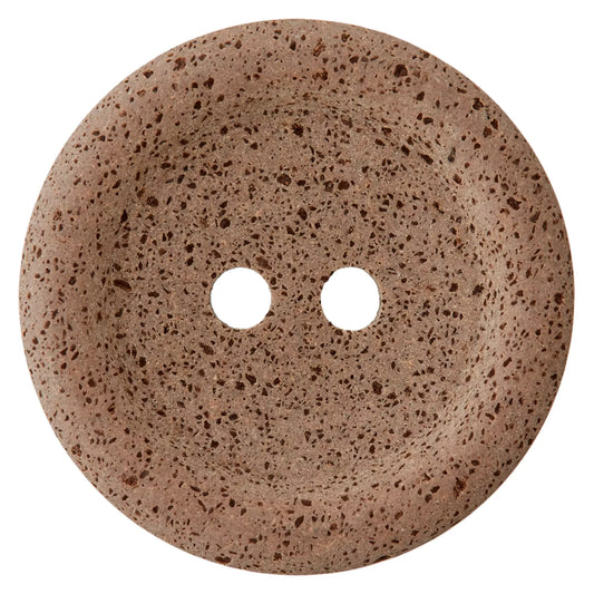 Prym recycelter Coffee‑Polyester Knopf – 2‑Loch, 34 mm