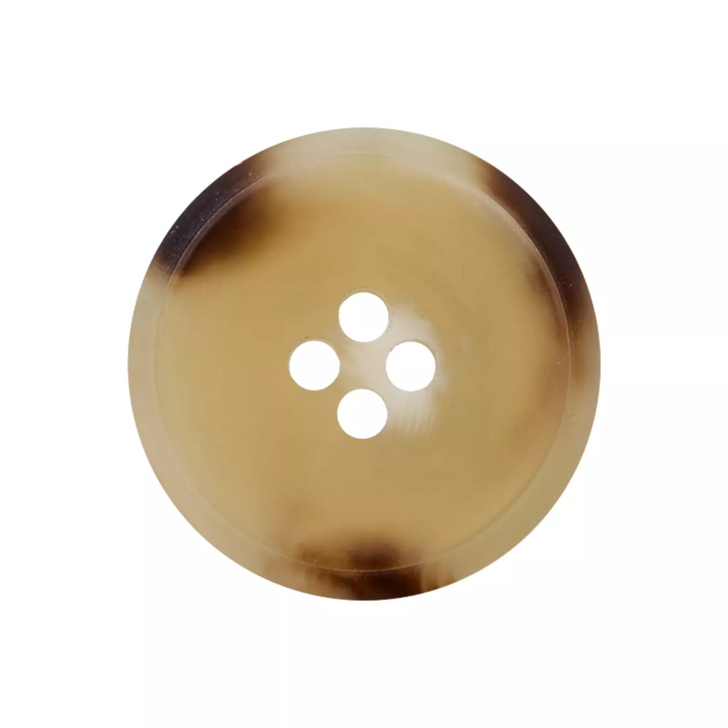 Prym Kunststoffknopf – 4-Loch, rund, creme/beige/braun (15–25 mm)
