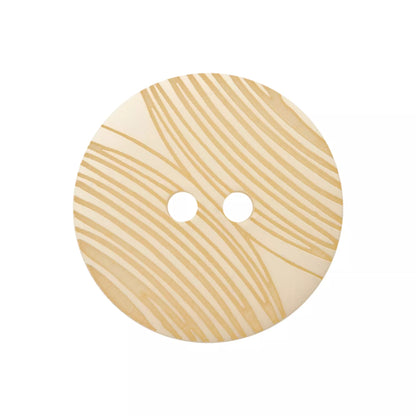 Prym Polyesterknopf „Linien“ – 2-Loch, 23 mm, in 5 Farben