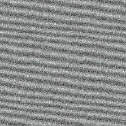 Baumwollflanell in Grau Melange, schwarz-weiß gewebte Köperbindung mit feinem Streifeneffekt, Westfalenstoffe, Öko-Tex Standard 100 Klasse 1, 150cm breit.