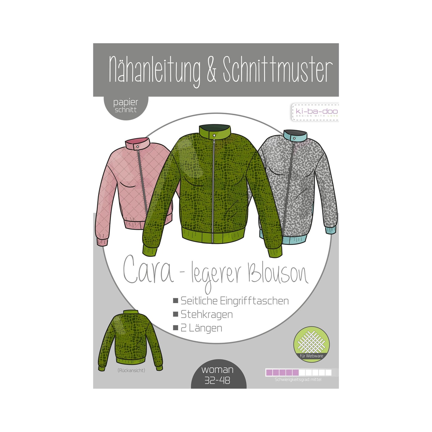 Schnittmuster Cara - legerer Blouson für Damen