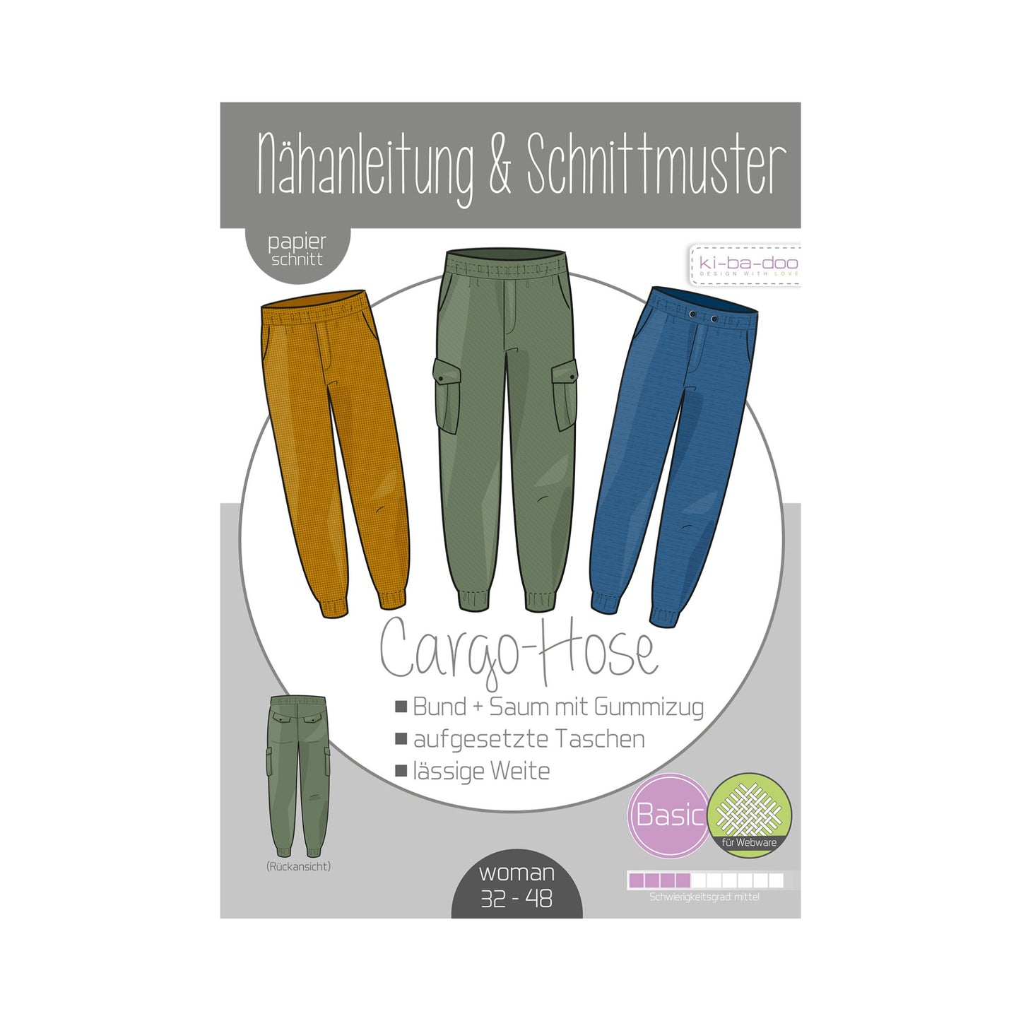 Schnittmuster Damen Cargo - Hose