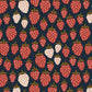 Baumwolle „Under The Apple Tree – Erdbeeren“ von Loes van Oosten. Leichter Stoff für Kleidung und Accessoires. In 2 Farben, auch als Canvas erhältlich.
