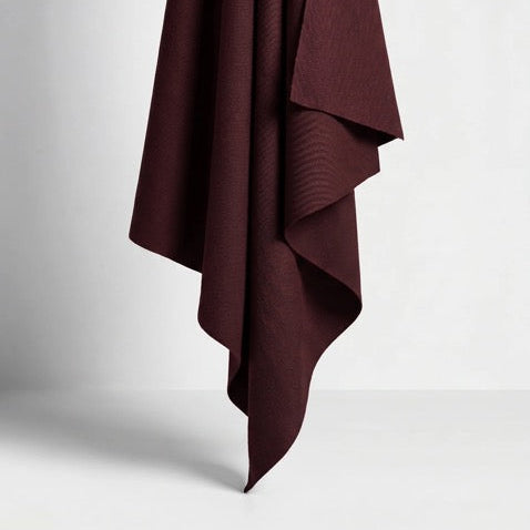 meetMILK Riva Twill in Pinot – Baumwolle TENCEL Lyocell in tiefem Weinrot