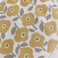 KOKKA Linnea Pure Blossom Oxford Baumwollstoff mit gelben Blumen und graubeigen Blättern