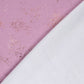 Vorder- und Rückseite des Stoffes: Sweat mit unregelmäßigen hellen und dunkleren Sprenkeln auf altrosafarbenem Grund.