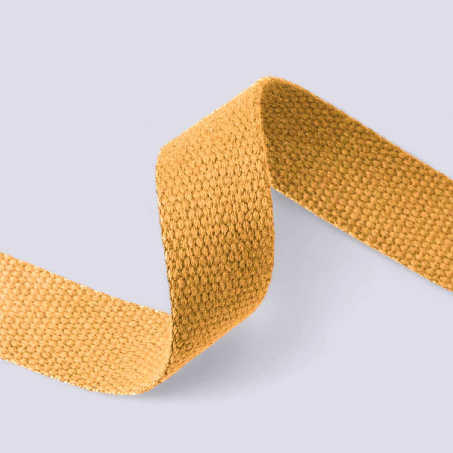 Stabiles Baumwollgurtband 4 cm – Uni mustard, passend zu mind the MAKER Stoffen