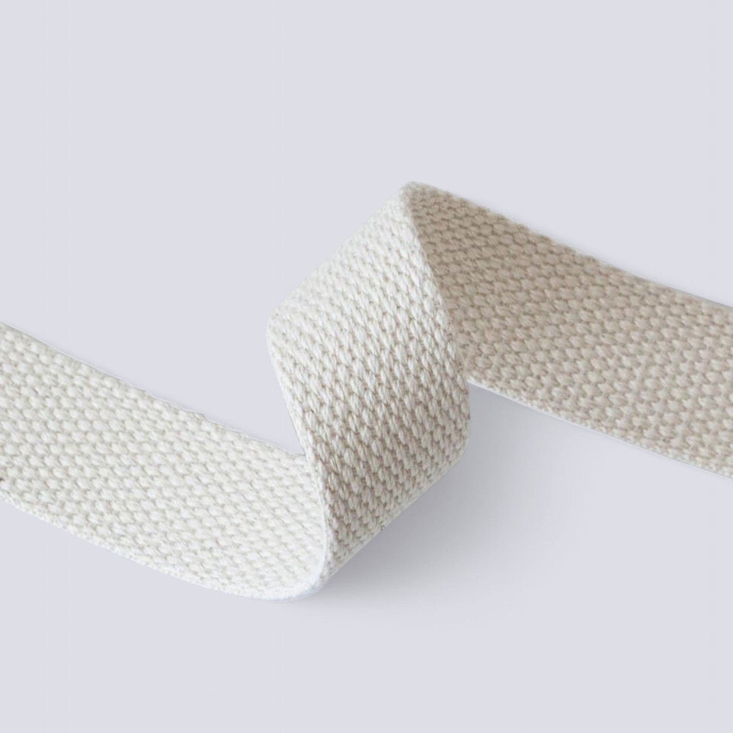 Stabiles Baumwollgurtband 4 cm – Uni natur, passend zu mind the MAKER Stoffen