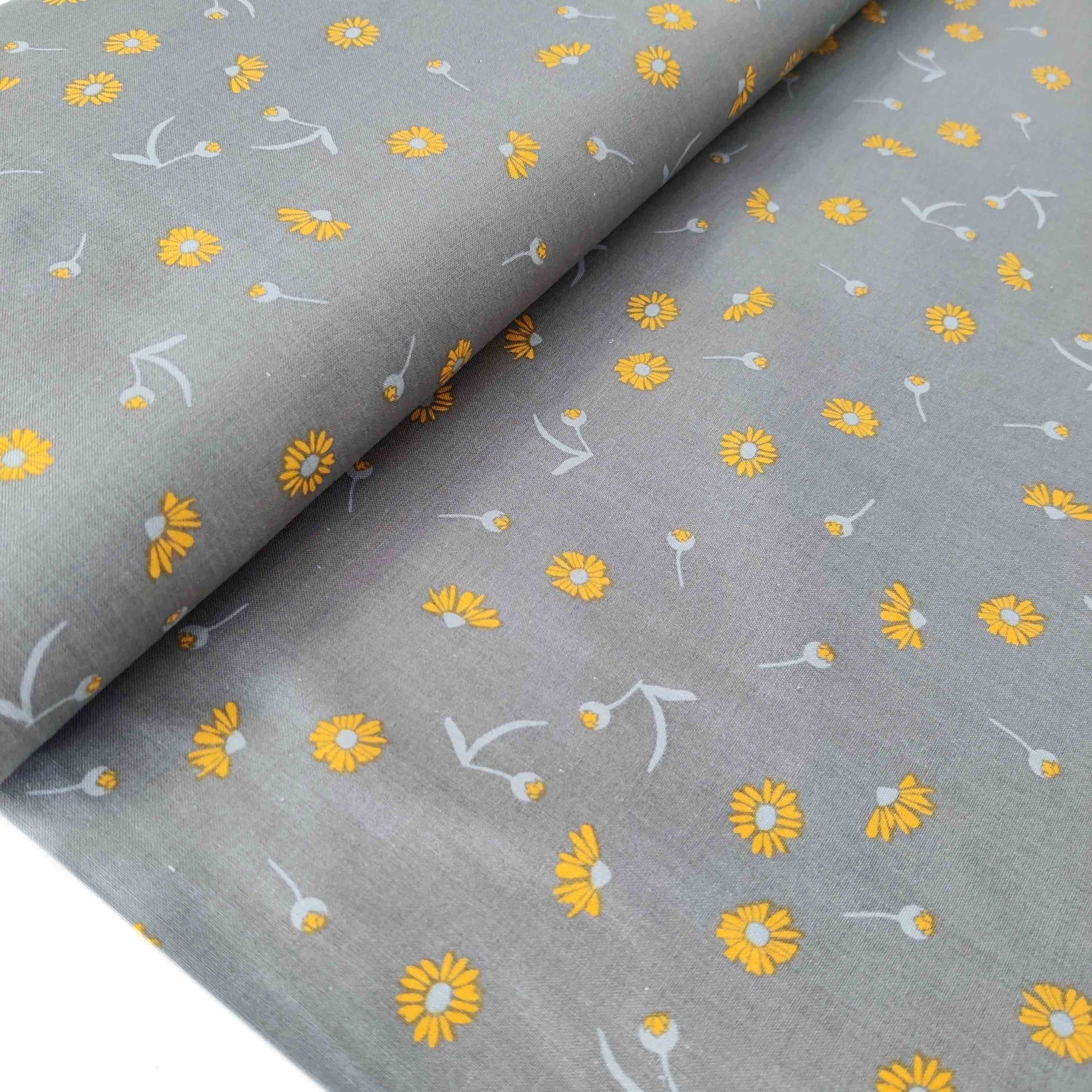 Cotton and Steel Baumwolle Ash Cascade Chamomile Canyon Springs