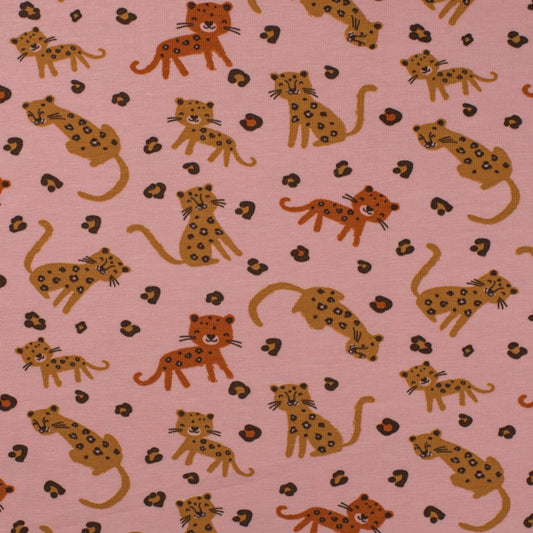 Bio Jersey Leopard rosa