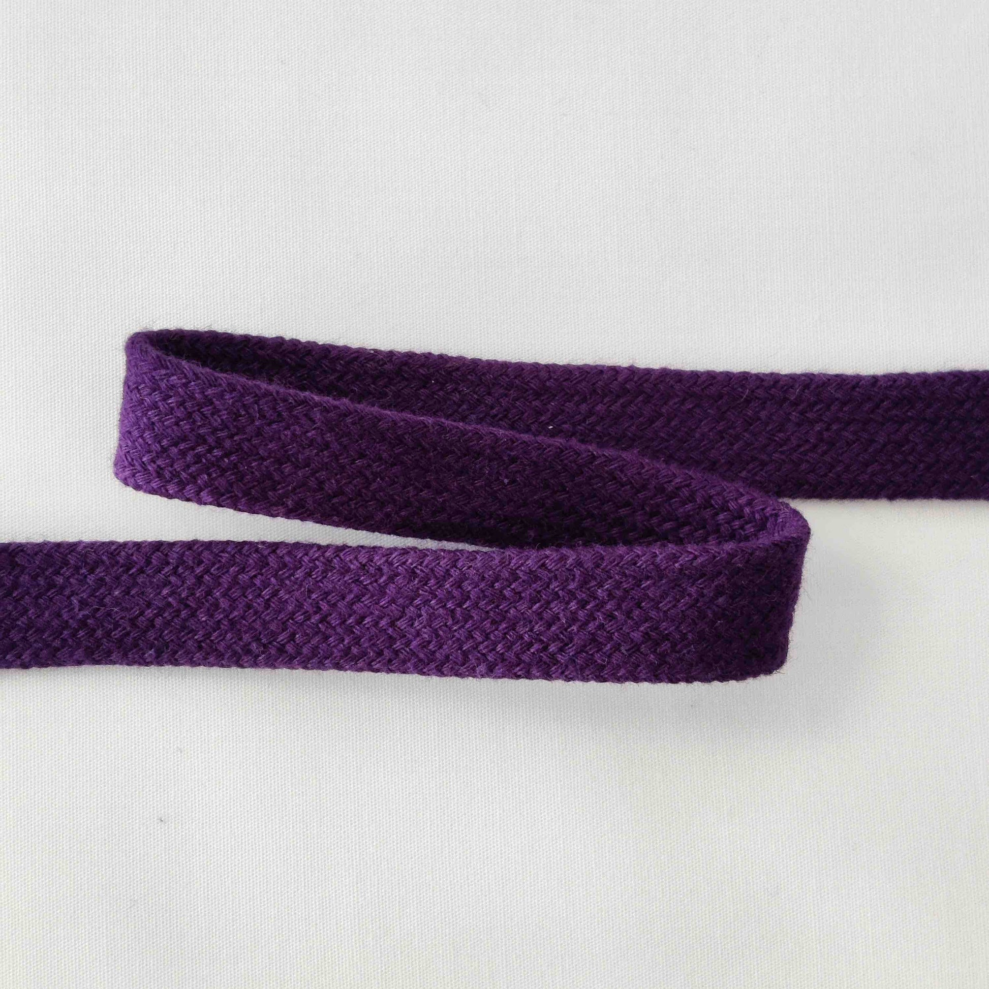 Flachkordel Baumwolle violett 17 mm