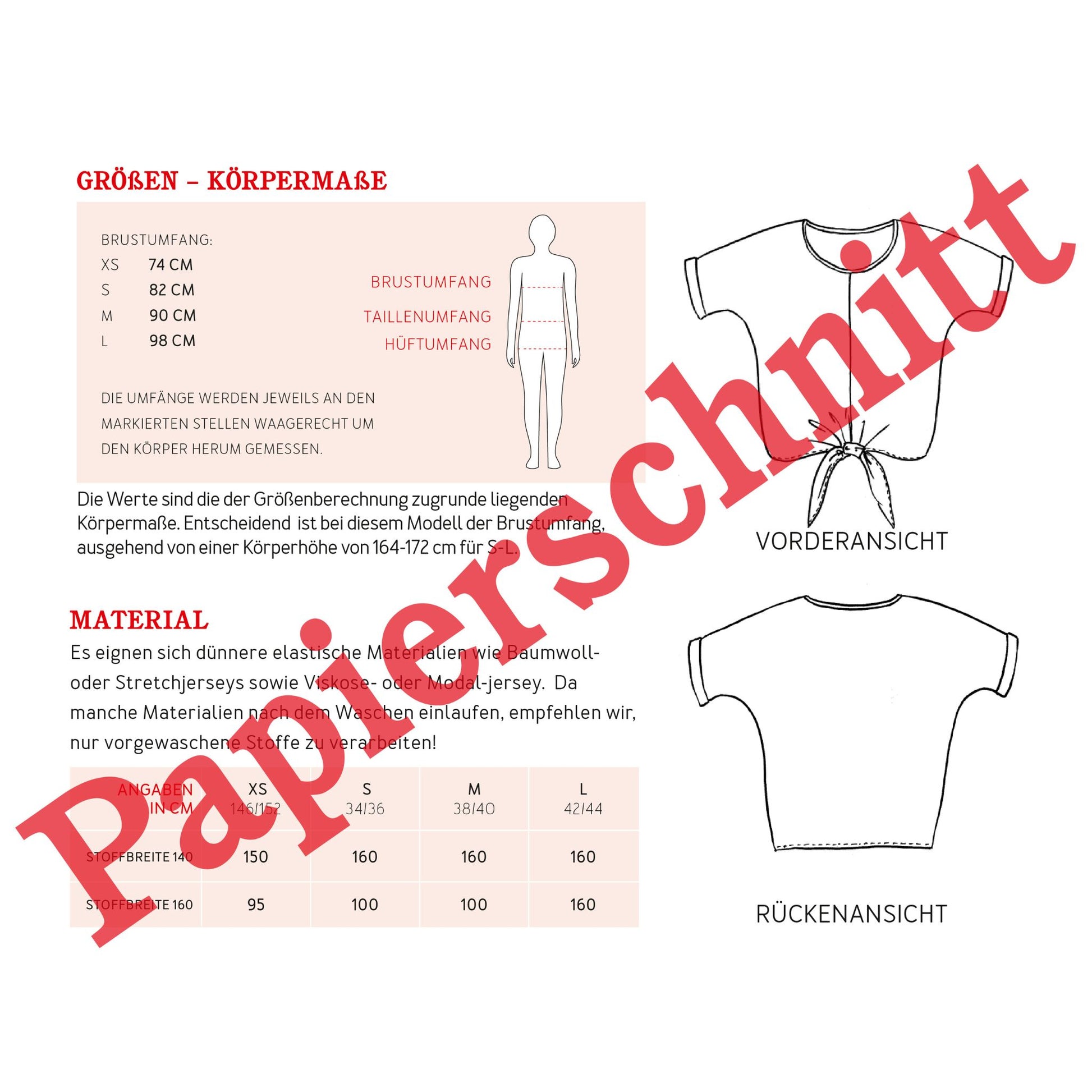 Studio Schnittreif Schnittmuster Shirt Frau Bille