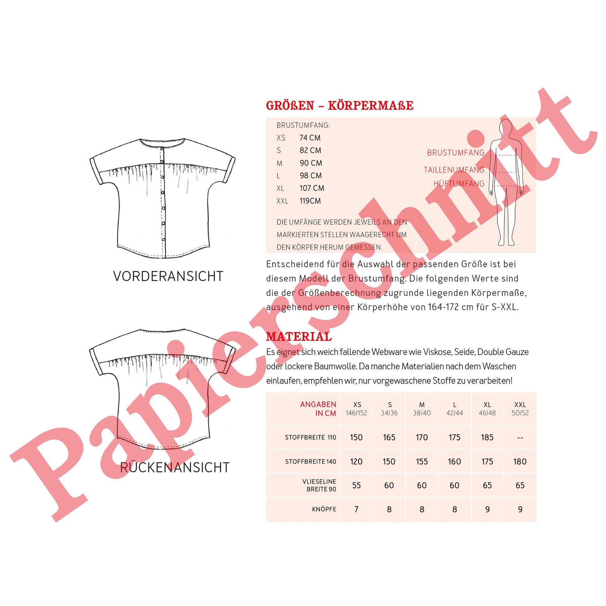 Studio Schnittreif Bluse Frau Suzy