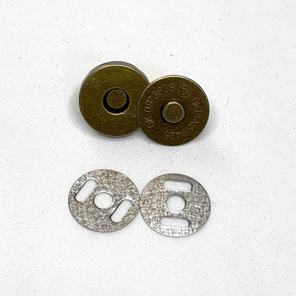 Magnetknopf 18 mm altmessing