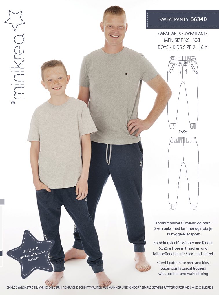 Minikrea Schnittmuster Sweatpants 66340