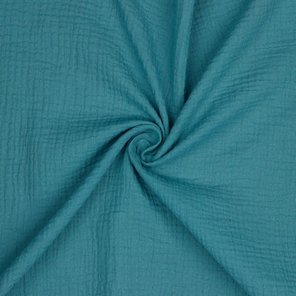 Bio Musselin uni blue shadow